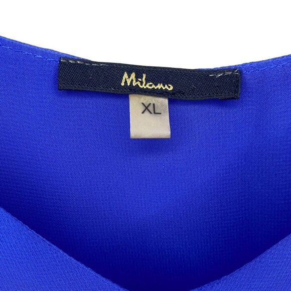 Milano Cobalt Blue Double Layered Tank Top - XL - Picture 2 of 5